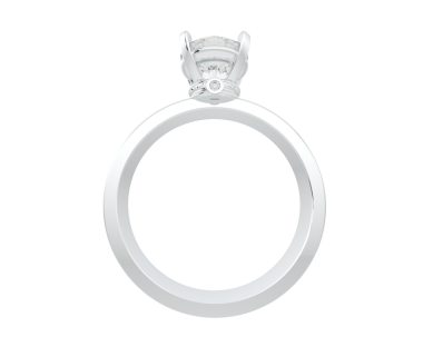 Alyans beyaz arka planda izole edilmiş. 3d oluşturma