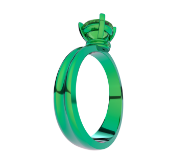 Beyaz arka planda izole edilmiş yeşil bir taç.