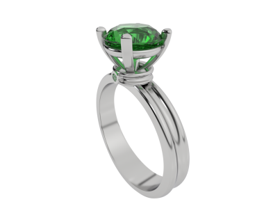 Zümrüt değerli taşlı yeşil yüzük