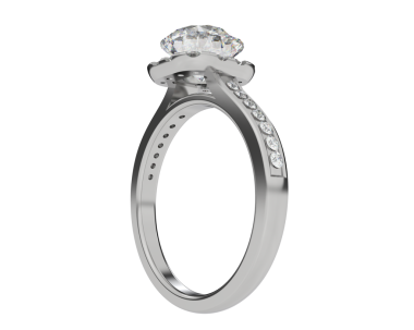 Karanlığa izole edilmiş elmas yüzük