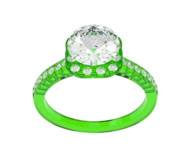 Beyaz izole elmas yüzük