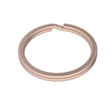 Beyaz arka planda izole edilmiş 3 boyutlu altın bir bilezik.