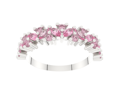 Çiçekli pembe düğün bilekliği. 3d oluşturma