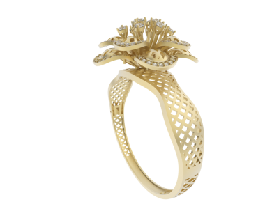 Beyaz arka planda altın bilezik