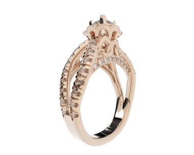 Beyaz arkaplan üzerinde inci olan altın yüzük