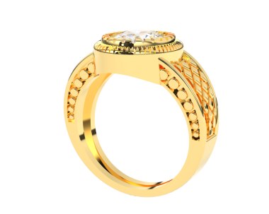 Beyaz elmaslı altın yüzük