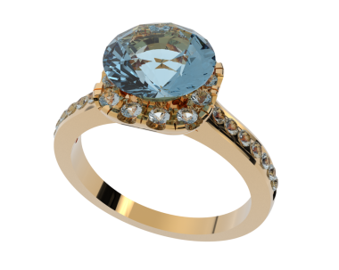 Mücevher yüzük ve elmaslarla üç boyutlu resim