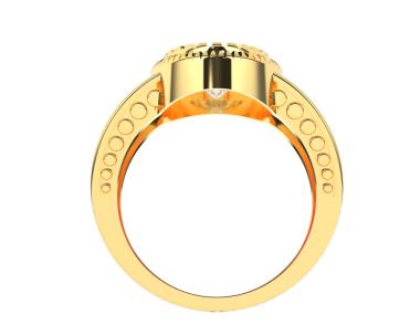 Altın yüzüklü, beyaz arka planda izole edilmiş.