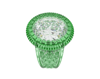 Elmas yüzük beyaz arkaplanda izole edilmiş. 3d oluşturma