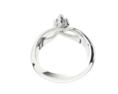 Beyaz kolyeli bir yüzük