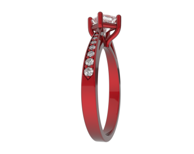 Elmas şeklinde kırmızı bilezik..