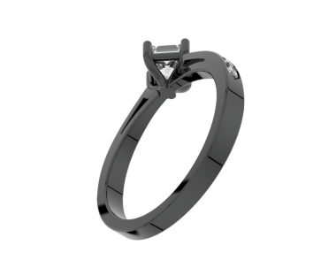 Siyah arka planda bir bileziğin 3 boyutlu çizimi