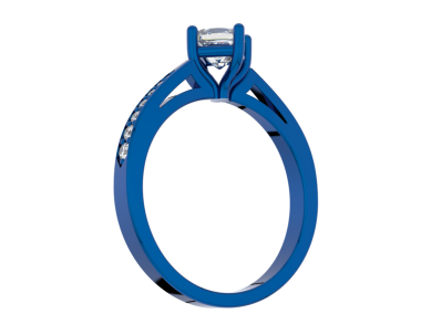 Beyaz arkaplanı olan mavi zincir