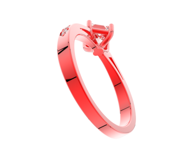 Stüdyodaki kırmızı kurdelenin beyaz arka planda izole edilmiş hali.