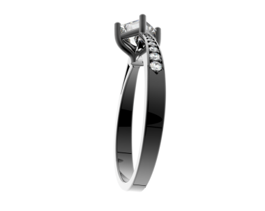 Beyaz arka planda metal bilezik. 3D oluşturuldu