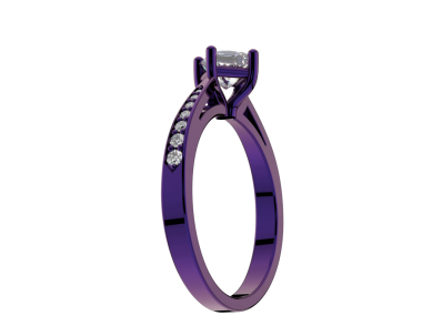 Siyah arka planda elmas küpeler. izole edilmiş 3d illüstrasyon