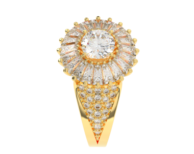 Beyaz arka planda altın dondurma.