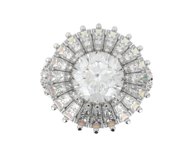 kristal kristal avize beyaz arkaplanda izole