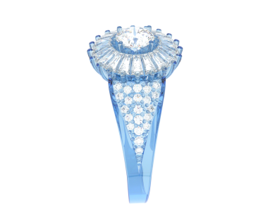 İncili kristal vazo. beyaz arkaplanda izole