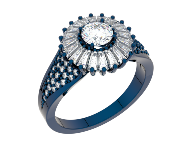 siyah arka plan üzerine elmas yüzük.