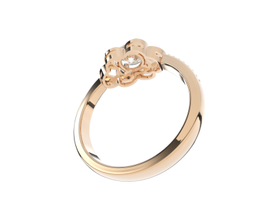 Elmaslı altın nişan yüzüğü