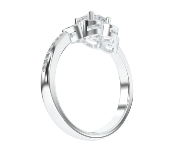 Gümüş bilezik ve elmas.