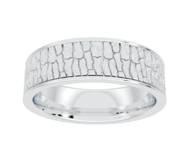 Gümüş kurdeleli gümüş alyans.