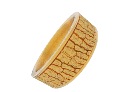 Altın bir bileziğin yakınında.