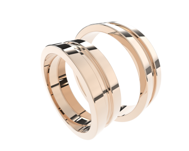 Beyaz arka planda izole edilmiş altın alyanslar