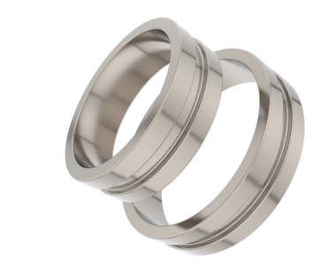 Metalik metal halkanın 3 boyutlu görüntüsü