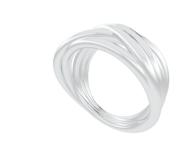 Beyaz izole arkaplan üzerinde beyaz kurdele 3 d illüstrasyon