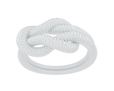 Siyah arka planda izole edilmiş beyaz bir bilezik..