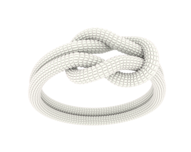 Siyah üzerine beyaz bilezik. 3d oluşturma