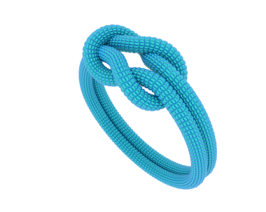 3 boyutlu mavi lastik bant.