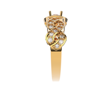 Beyaz arkaplanda elmaslar olan altın mücevherler