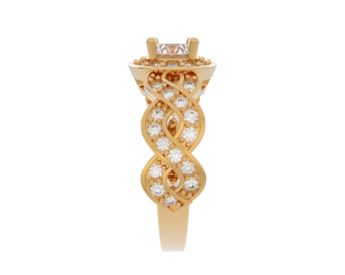 Altın yüzüklü düğün pastası