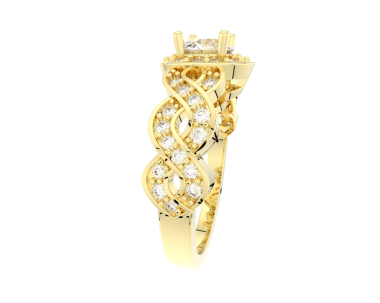 Altın elmas yüzük ıssız