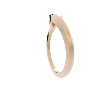 Beyaz izole edilmiş arkaplanı olan altın bir yüzüğün 3 boyutlu çizimi