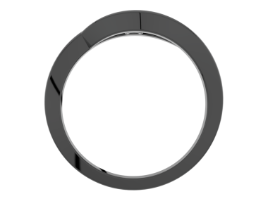 Halkalı bilezik beyaz arkaplanda izole edildi