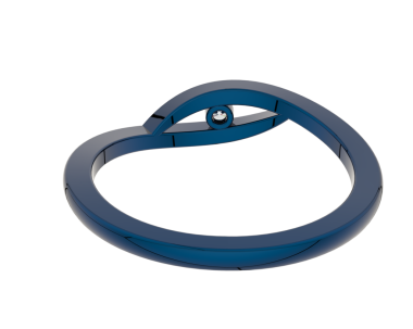 Nikah yüzüğü siyah bir arkaplanda izole edilmiş. 3d illüstrasyon