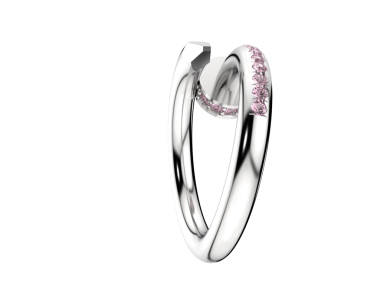 Elmaslı gümüş yüzük. mücevher