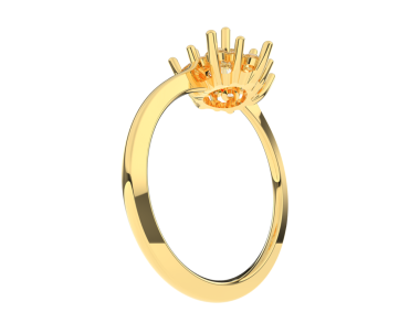 Üç boyutlu altın yüzük ve siyah bir zincire sahip elmaslar.