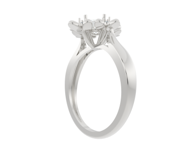 Siyah elmaslı beyaz nişan yüzüğü.