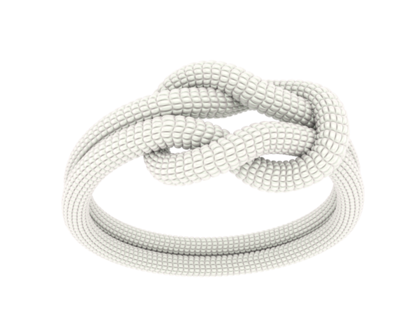 Siyah üzerine beyaz bilezik. 3d oluşturma