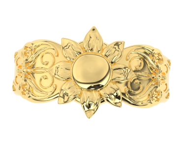 Beyaz üzerine izole edilmiş altın bir süs. yüksek çözünürlük