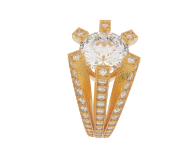 Beyaz arkaplanda elmas kolye var.