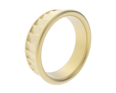 Beyaz arkaplanda altın yüzük