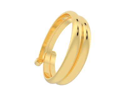 Altın bilezik. 3d illüstrasyon