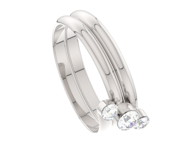 3 boyutlu illüstrasyon beyaz halkalı beyaz bir halkada izole edildi