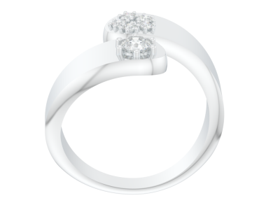 Siyah arkaplanlı elmaslı nişan yüzüğü.